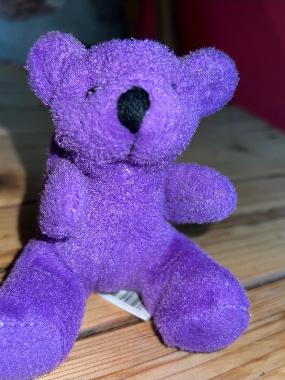 Purple Lilac Soft Squeezable Mini Small Bear Plush 4" Sitting